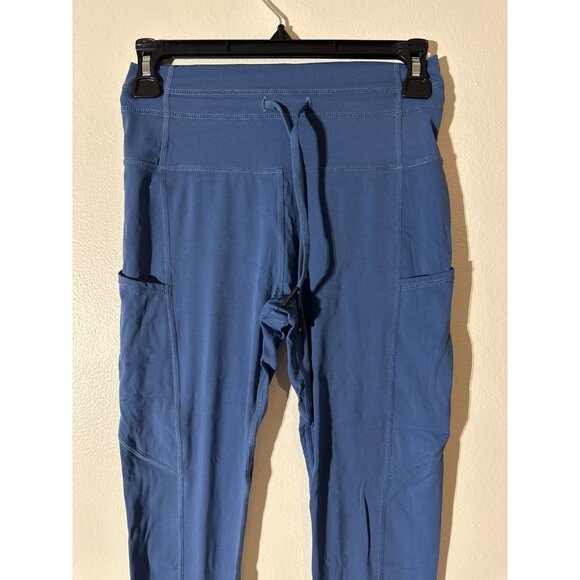 Zyia Blue High Waist Active Drawstring Leggings Womens Size 2 - Picture 2 of 6